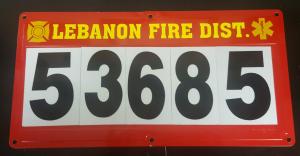 Lebanon Fire District Address Sign